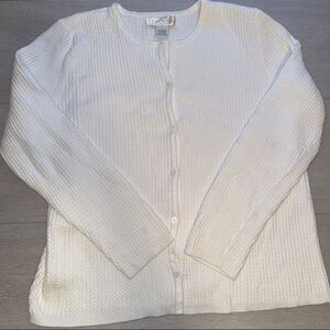 Doncaster Ivory Ribbed Knit Sweater